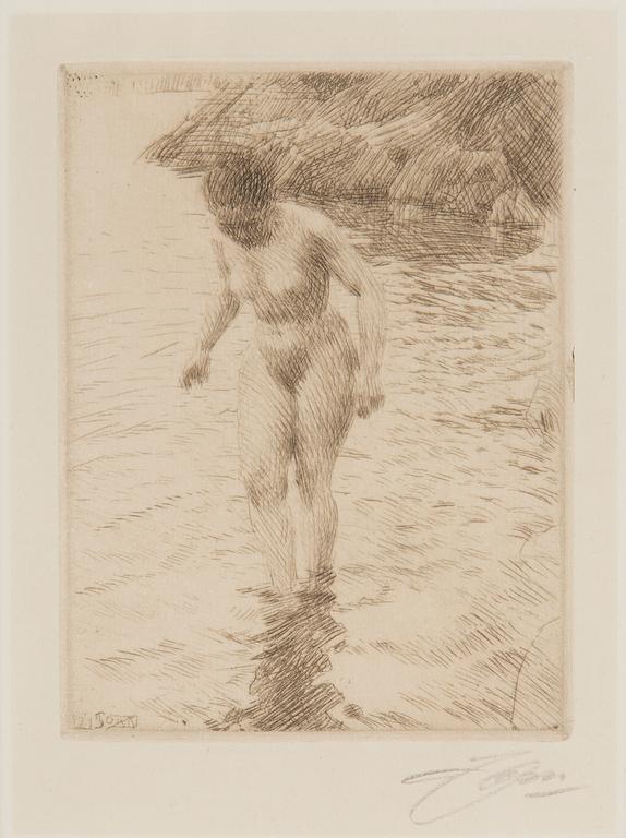 ANDERS ZORN,  etsning, 1915, III état av III, signerad med blyerts.