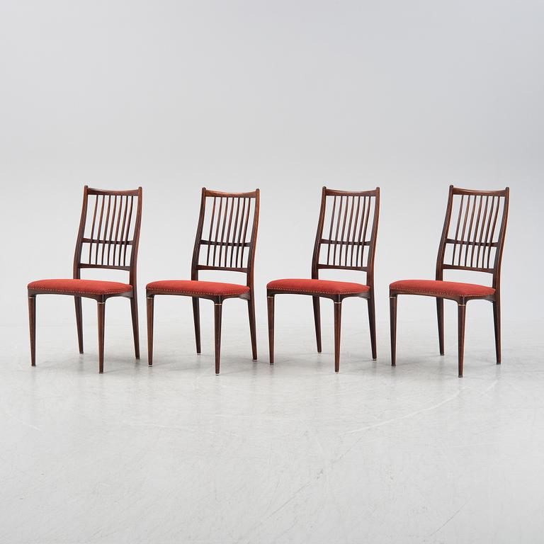 Svante Skogh, a set of four beech 'Cortina' chairs, Seffle Möbelfabrik, 1950's/60's.