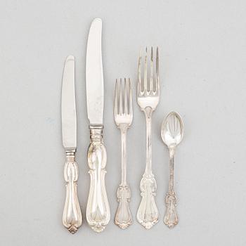 A 26-piece silver cutlery service, model 'Olga', GAB, Eskilstuna/Stockholm, 1965-84.