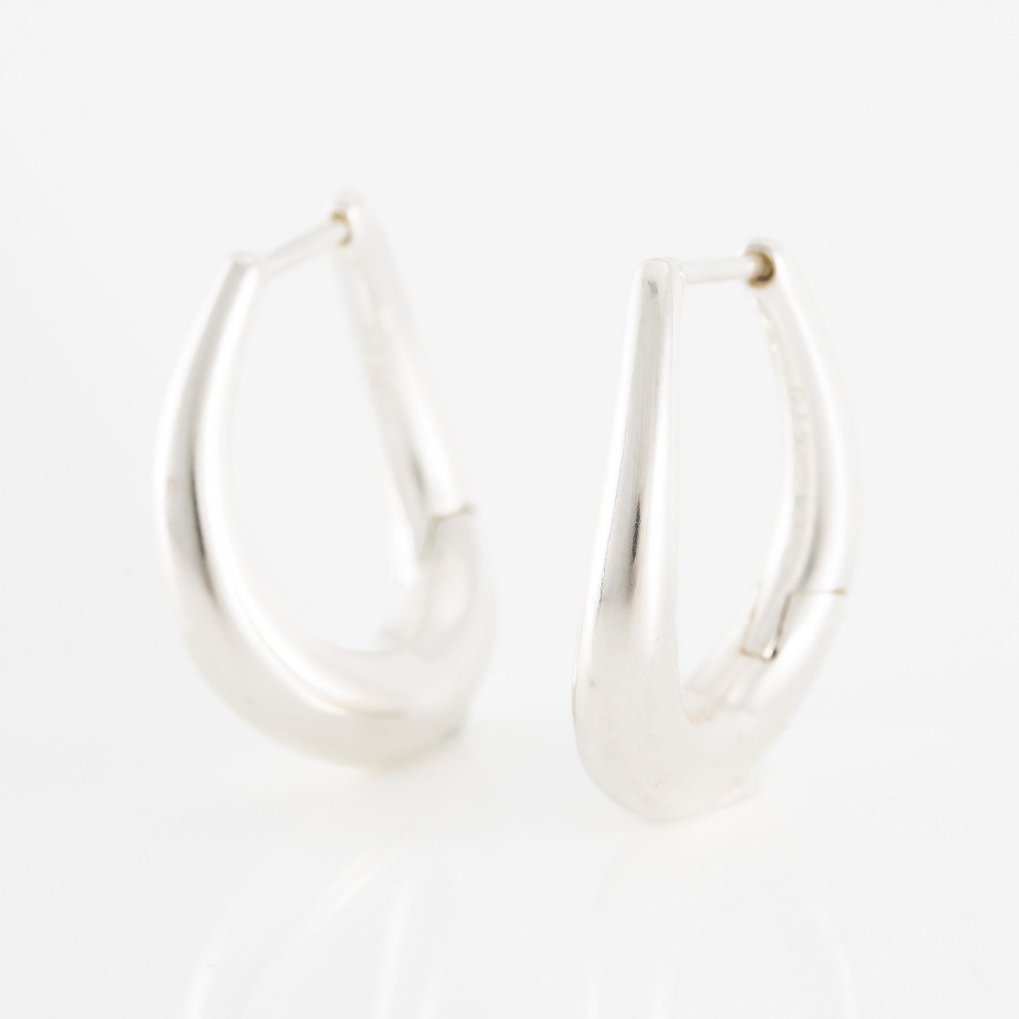 A pair of earrings, sterling silver, by Georg Jensen.
