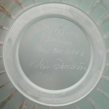 SKÅLAR, glas, ett par, Edvin Öhrström, Orrefors. Omkring 1900-talets mitt. Signerade undertill: 1289E.