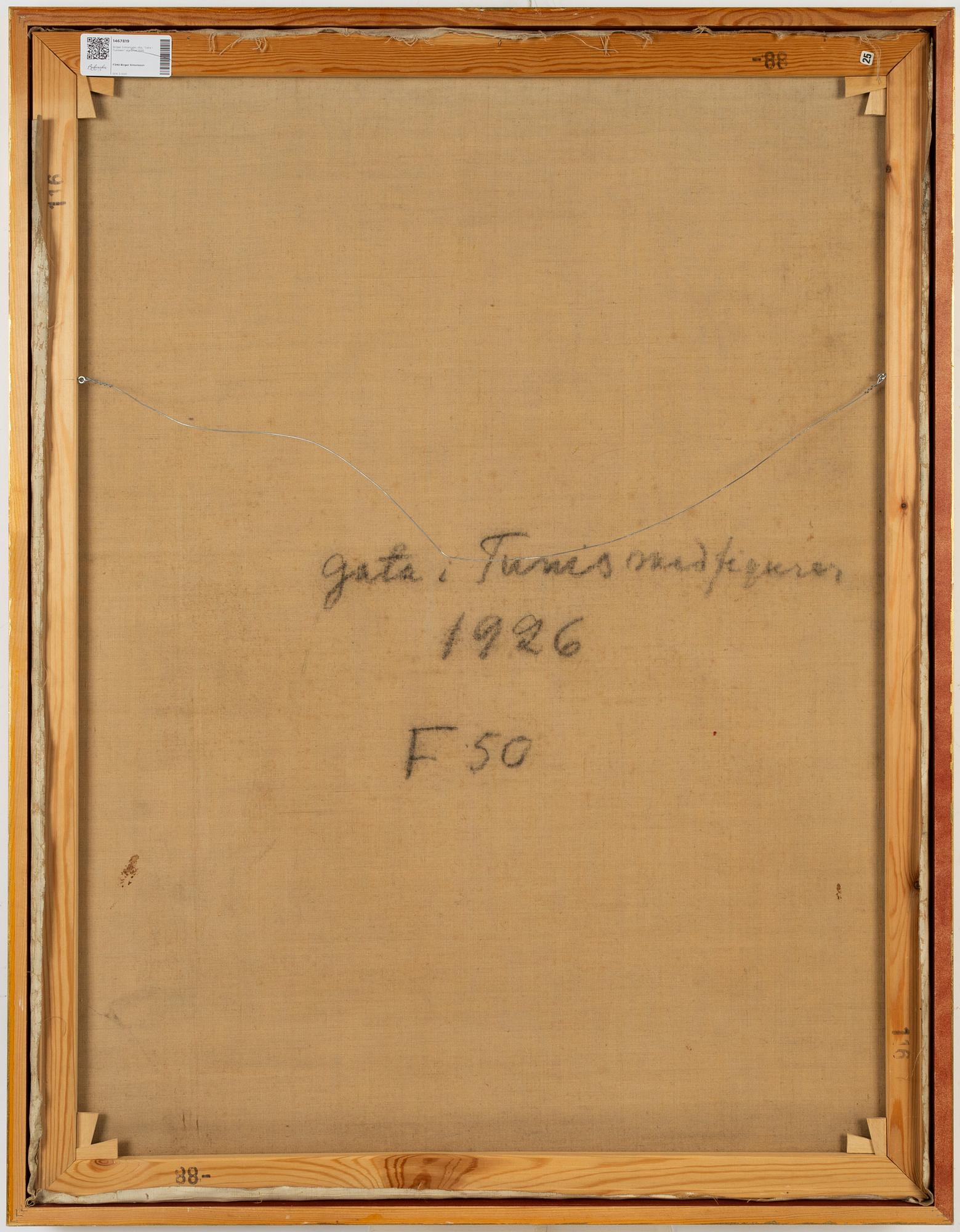 Birger Simonsson, olja på duk, signerad.