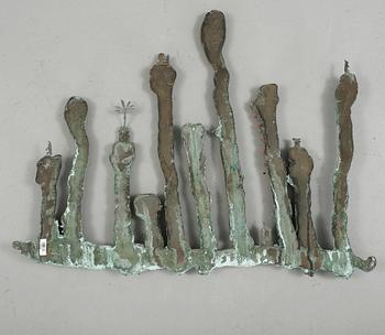 MIKAEL PAULI, väggskulptur, brons. Signerad och daterad 89.