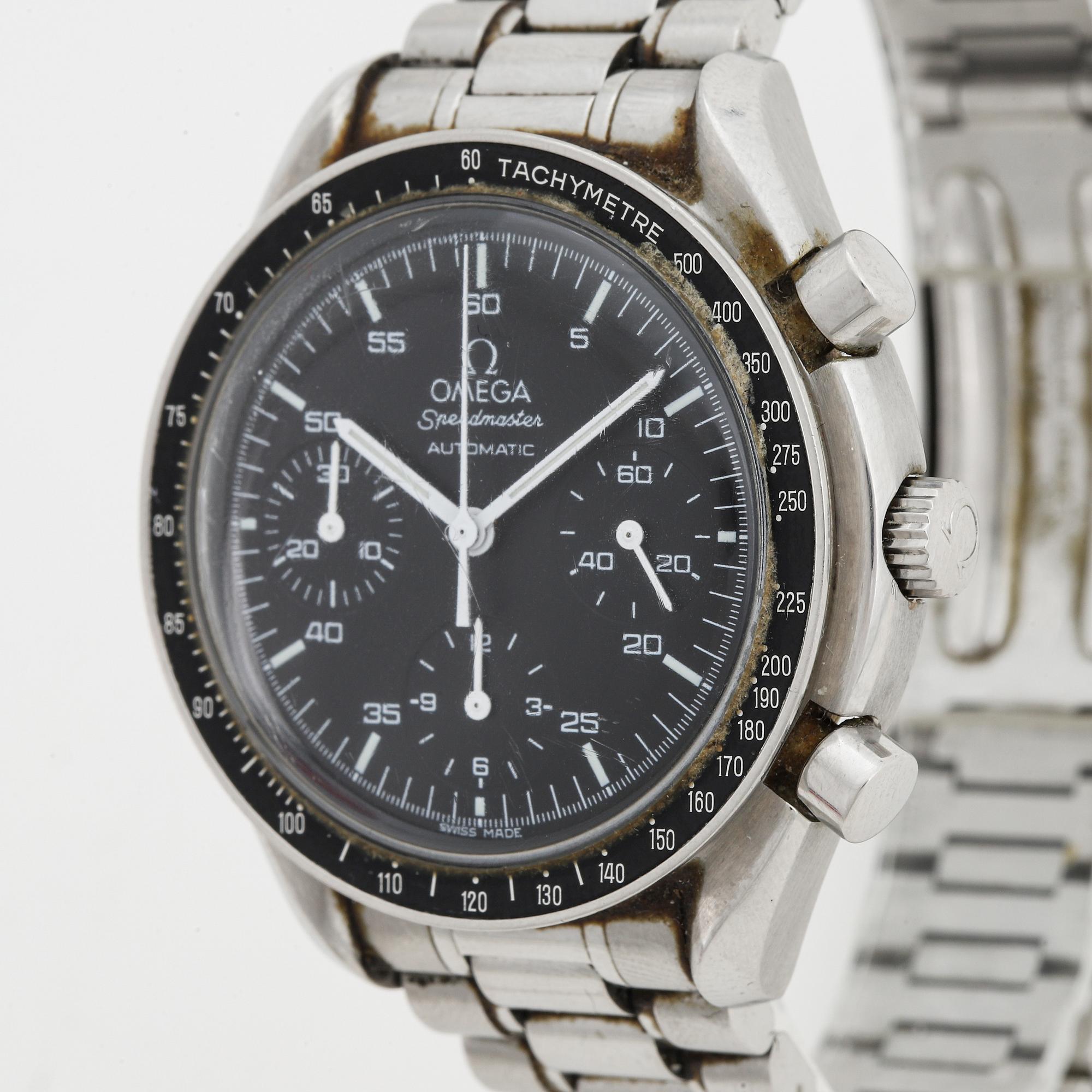 Omega Speedmaster, chronograph, Reduced, wristwatch, 39 mm,