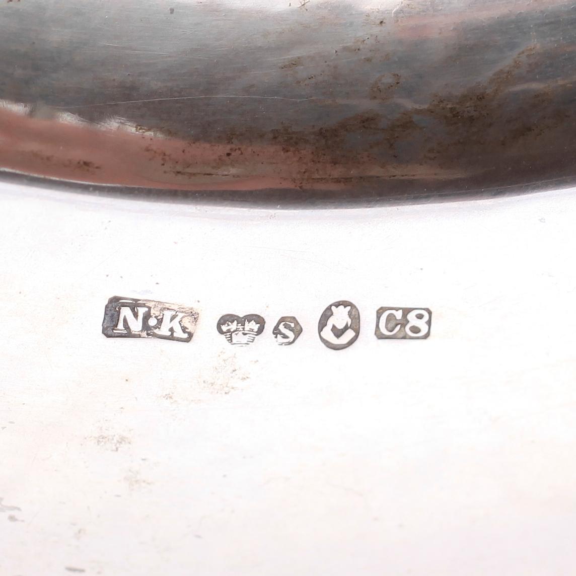 SKÅL OCH FAT, silver, 1929. Total vikt ca 375 g.