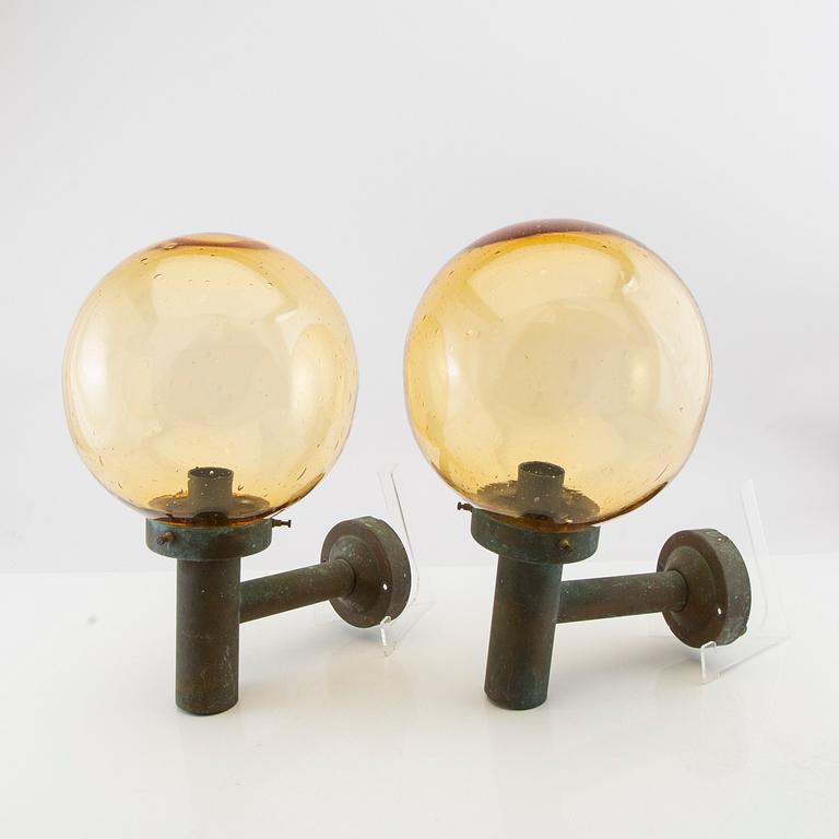 Exterior lighting, a pair from Fagerhult, late 20th century.