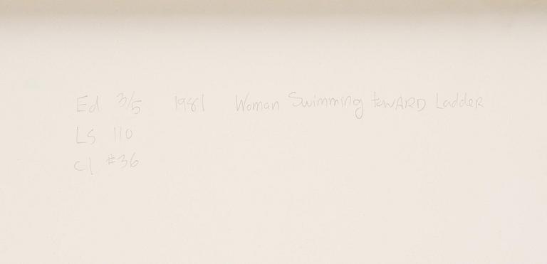 Laurie Simmons, "Woman Swimming Toward Ladder", 1981.