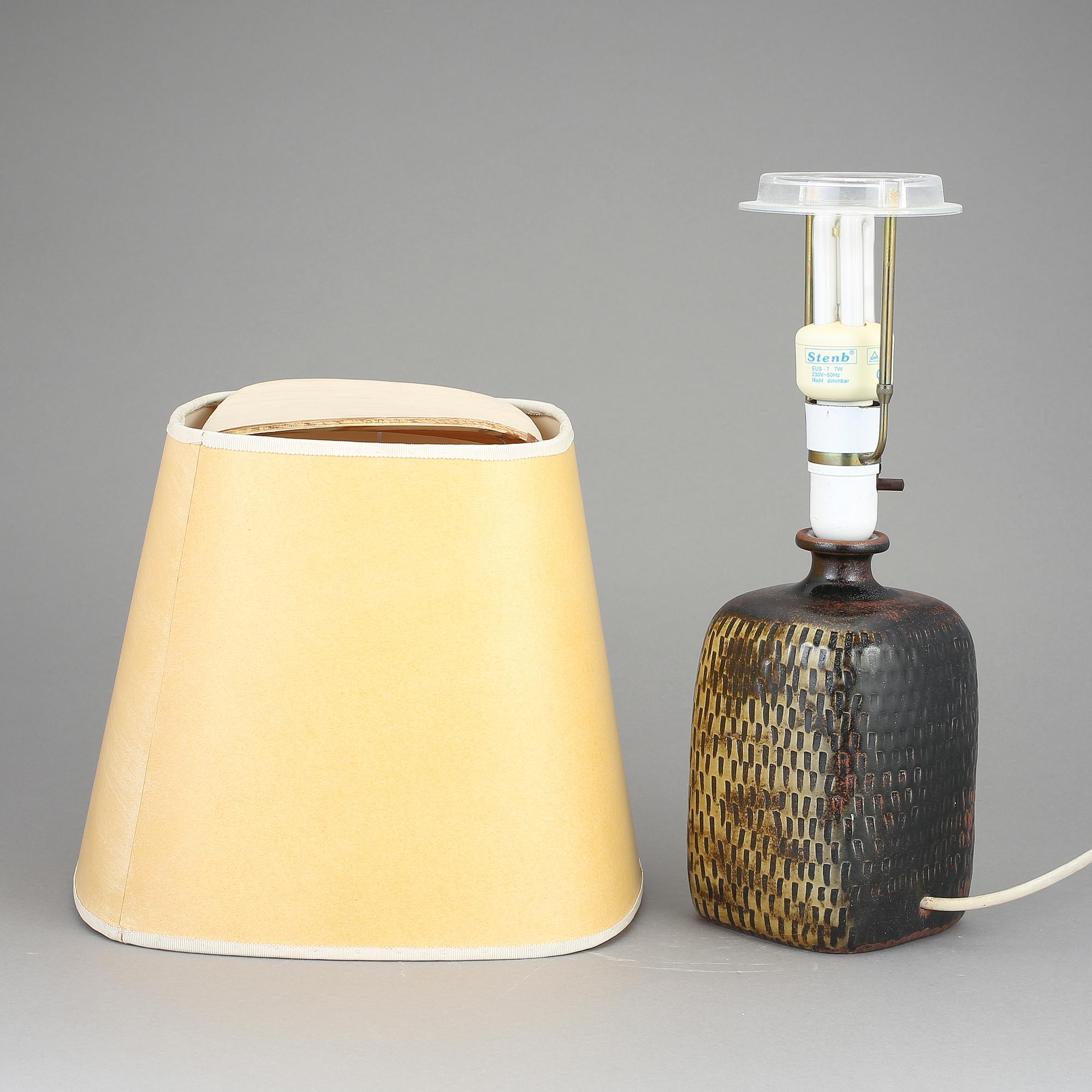 BORDSLAMPA, stengods, Stig Lindberg, Gustavsbergs Studio.