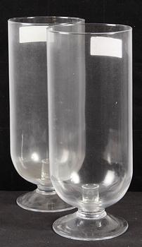 STORMLYKTOR, glas, ett par. 1900-tal.