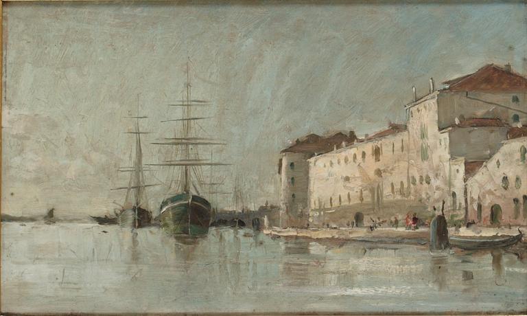 Carl Skånberg Tillskriven, Hamnbild från Venedig.