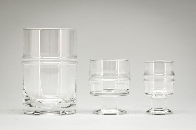 GLASSERVIS, glas. 48 st.  Iittala , 1970-tal.