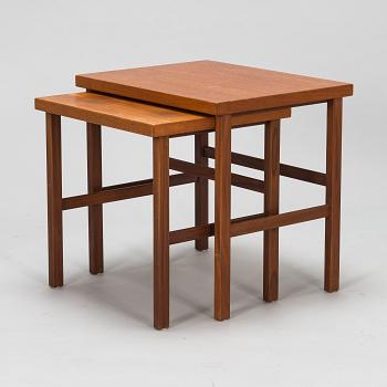 Olof Ottelin, A 1960s 'Triplex' nesting table for Keravan Puusepäntehdas, Stockmann, Finland.