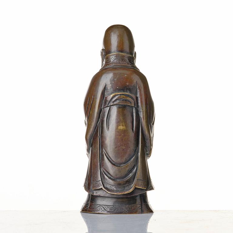Skulptur, brons. Sholau, sen Qingdynastin.