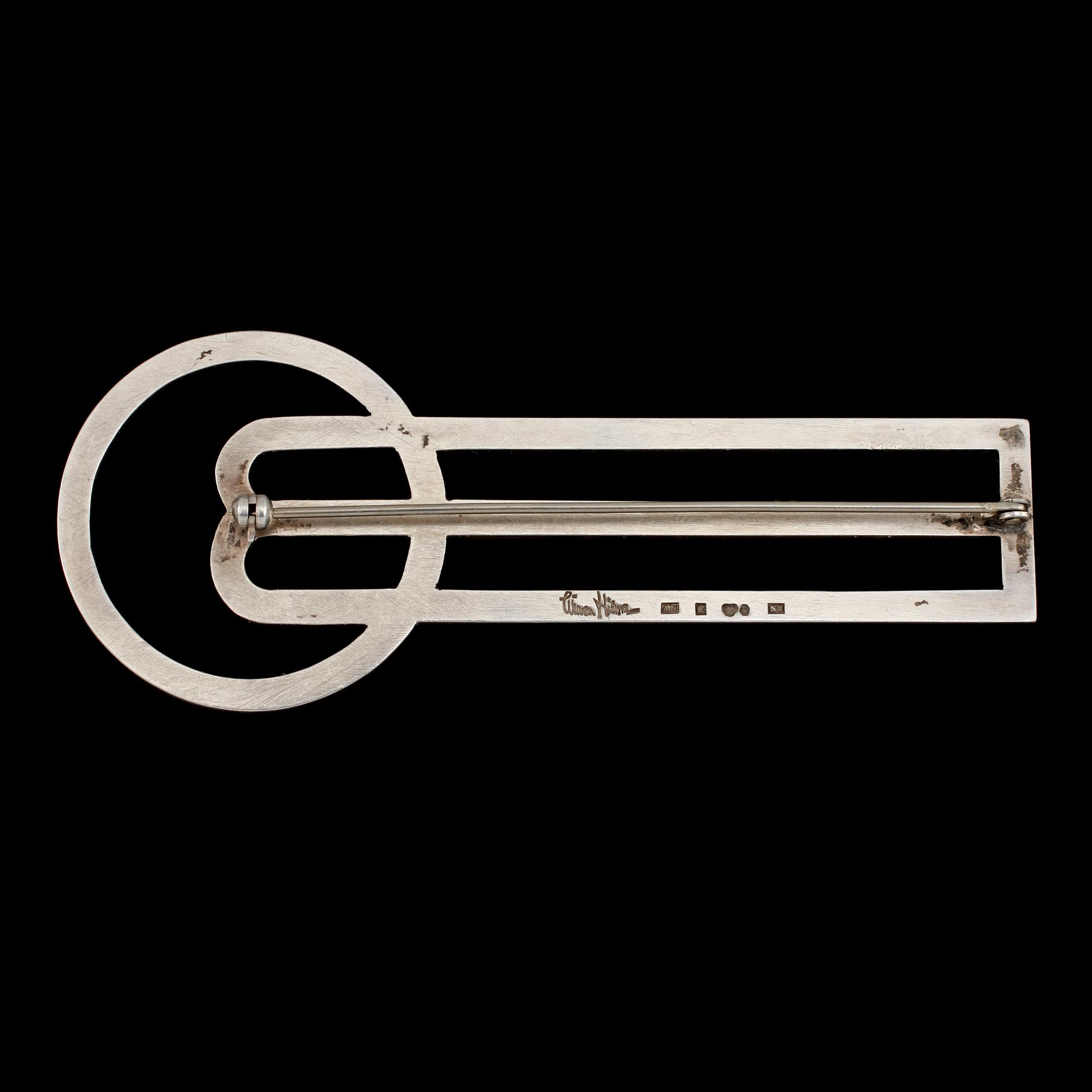 MONOGRAMBROSCH, sterlingsilver, Wiwen Nilsson, Lund, 1939.