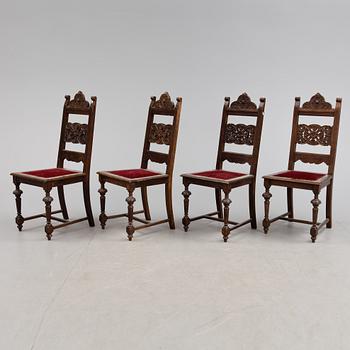 MATSALSSTOLAR, 8 st, nyrenässans, 1900-talets början.