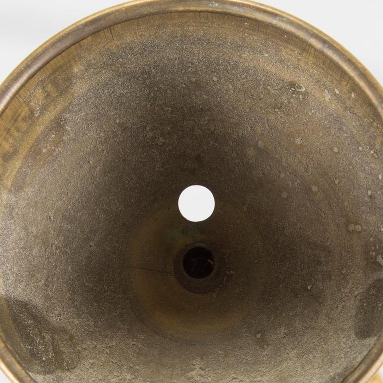 Lisa Johansson-Pape, taklampa, mässing, modell 1314, Stockmann Orno, 1900-talets mitt.