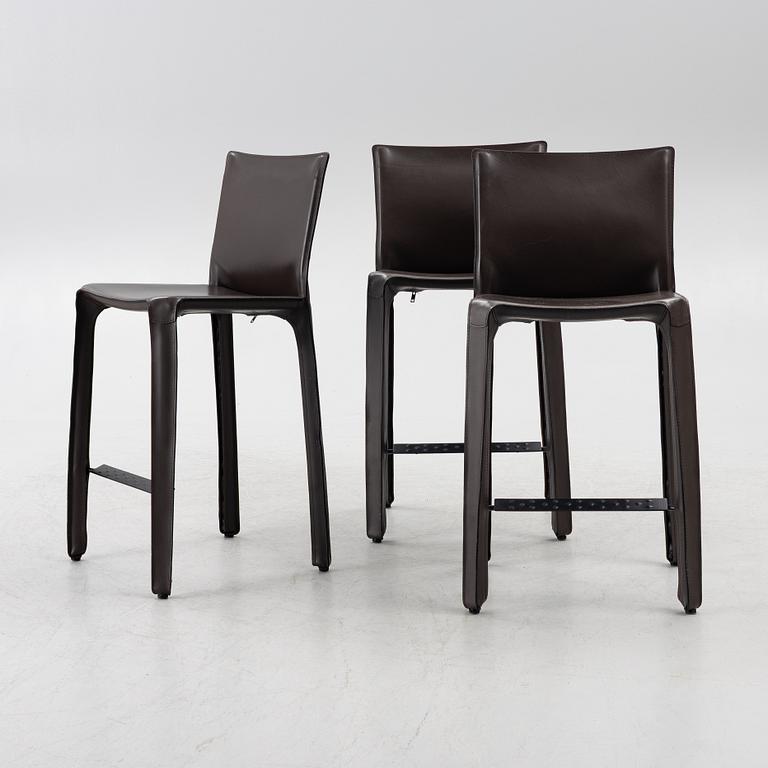 Mario Bellini, Three "410 CAB" bar stools, Cassina, Italy, 21st century.