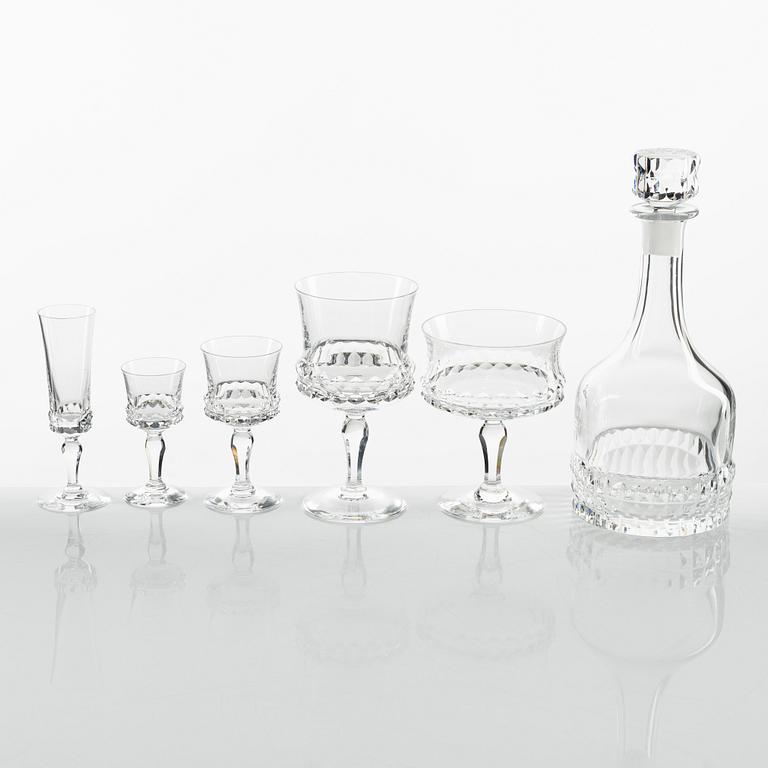 Ingeborg Lundin, glasservis, 60 delar, "Silvia", Orrefors.