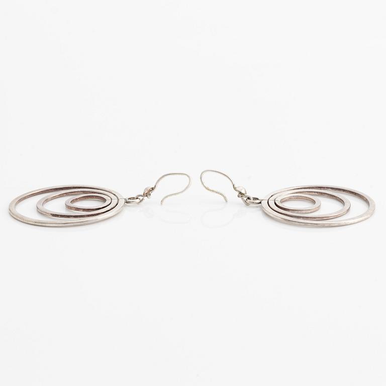 Earrings, one pair, silver.