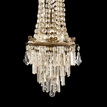 An early 20th century oskarian chandelier.