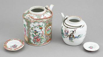 KANNOR, 2 st, varav en Kanton, 1800/1900-tal.