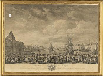 Joseph Vernet · JOSEPH VERNET, efter, kopparstick, graverat av Charles-Nicolas Cochin & Jacques-Philippe Lebas, 1800-tal