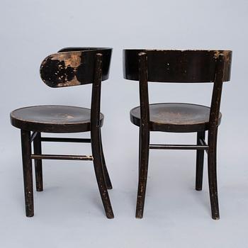 STOLAR, ett par, Werner West, stämplade Wilh. Schauman, Fanerfabrik, Jyväskylä, Made in Finland.