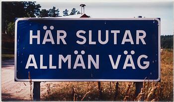 Dan Wolgers, "Här slutar allmän väg", 1995.