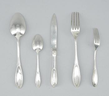 BESTICKSERVIS, 27 delar, silver, K Anderson, Stockholm, 1916. Vikt ca 904g.