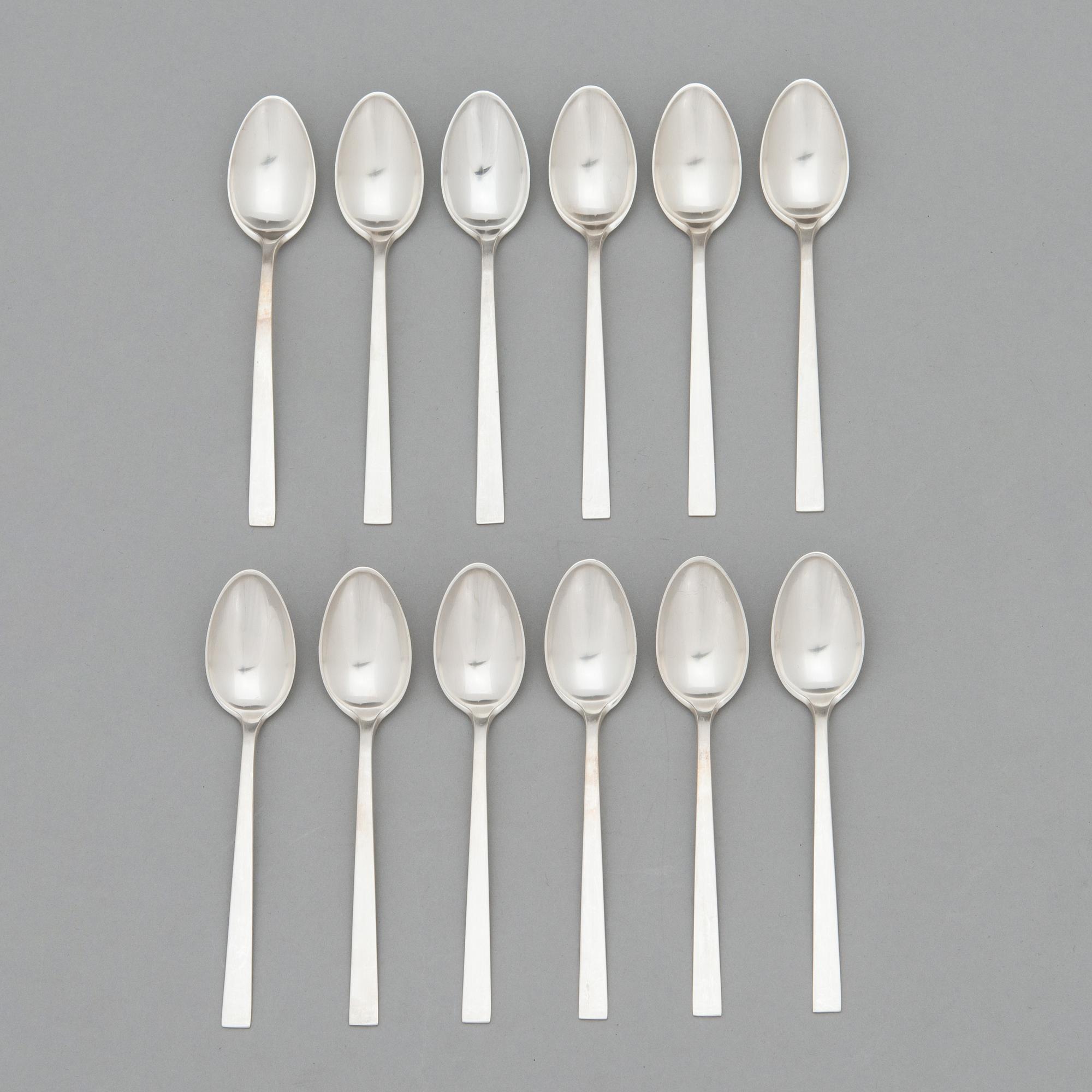Bertel Gardberg, bestickuppsättning, 157 delar, sterlingsilver, "Birgitta", Kultateollisuus, Åbo 1991-2001.