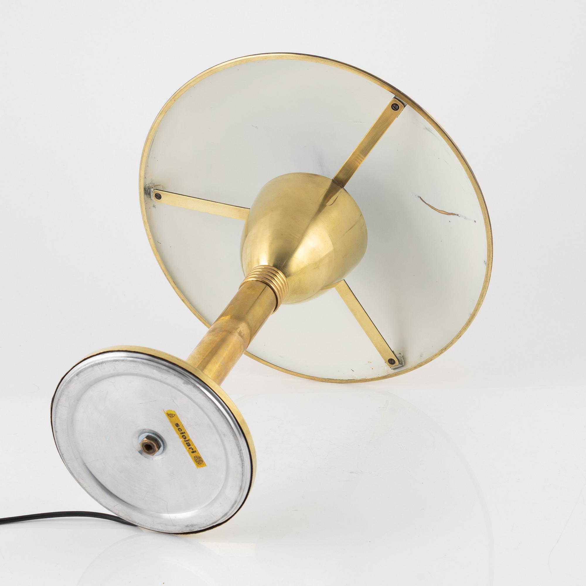 Gaetano Sciolari, a brass table lamp, Italy, second half of the 20th Century.