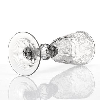 Praktpokal, glas, 1700-tal.