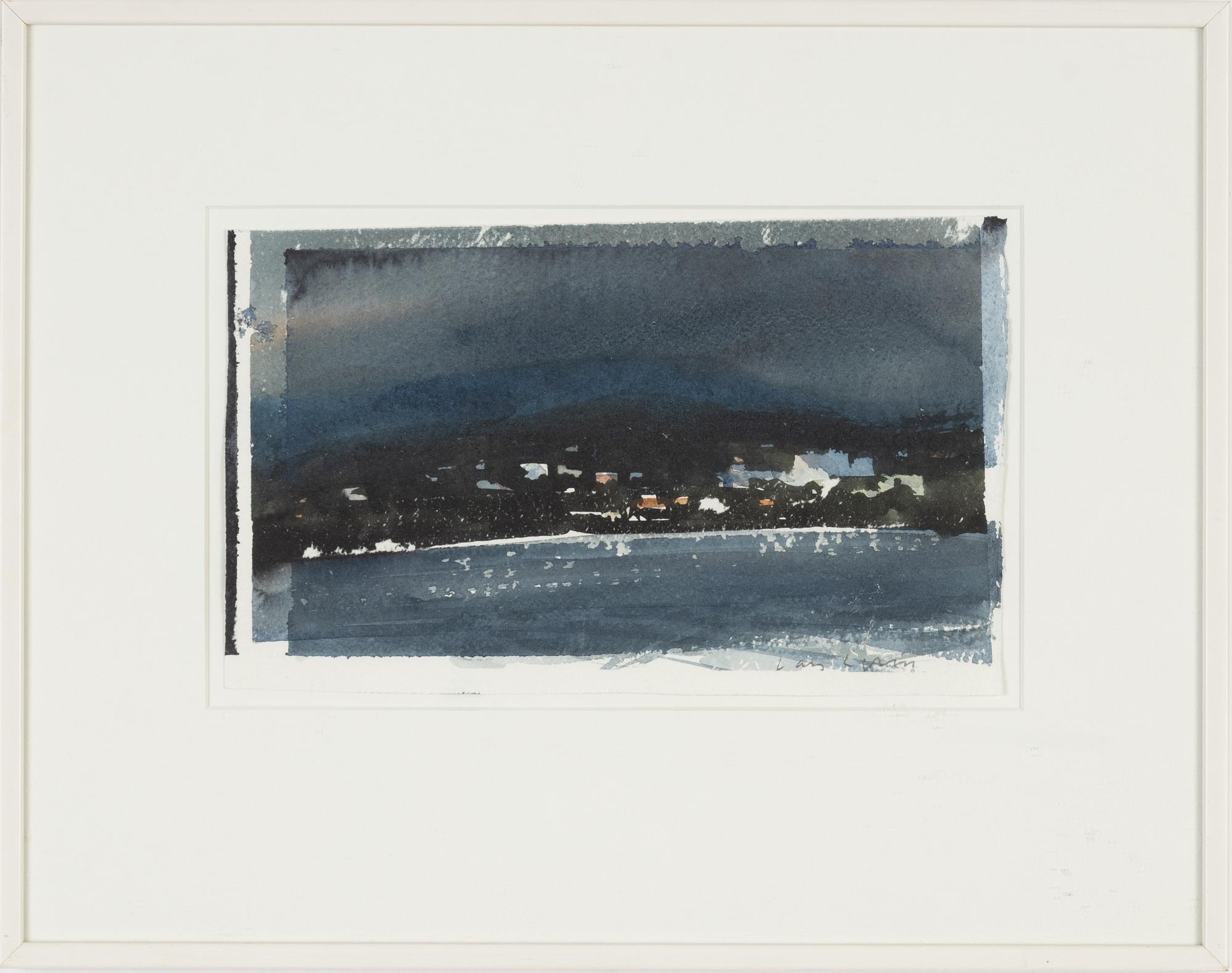 Lars Lerin, akvarell, signerad.
