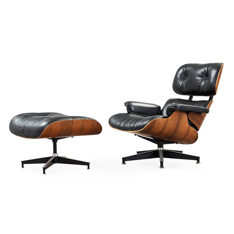 CHARLES & RAY EAMES, "Lounge chair with ottoman", Herman Miller.