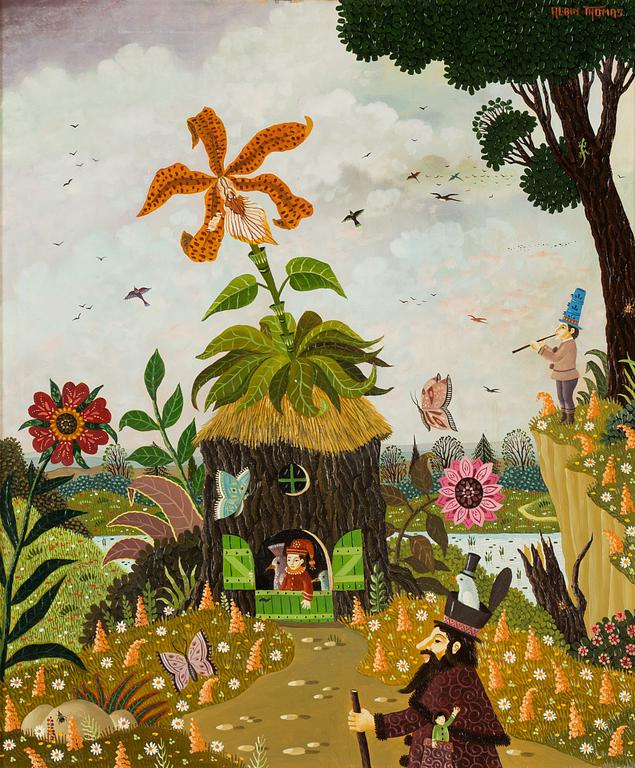 Alain Thomas, oil on panel, signed.