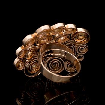LIISA VITALI, RING, 14K guld. Helsingfors 1969.