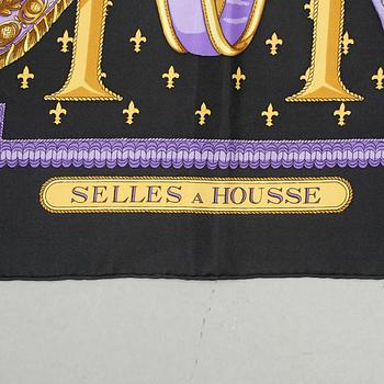 SCARF, siden, "Selles a Housses", design Christiane Vauzelles, Hermès, Paris.