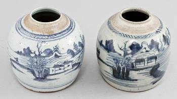 BOJANER, 2 st, porslin, Kina, 1800-tal.