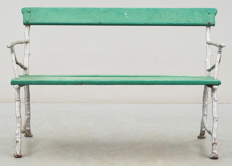 TRÄDGÅRDSBÄNK, gjutjärn och trä, 1900-tal.