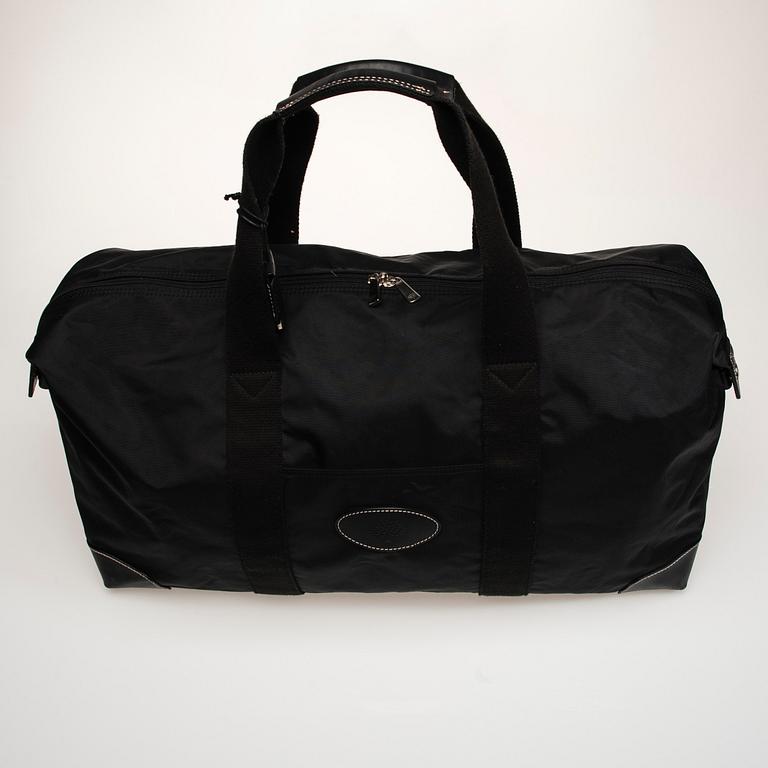 WEEKENDBAG, "Clipper Holdall", ja TOALETTILAUKKU, Mulberry.