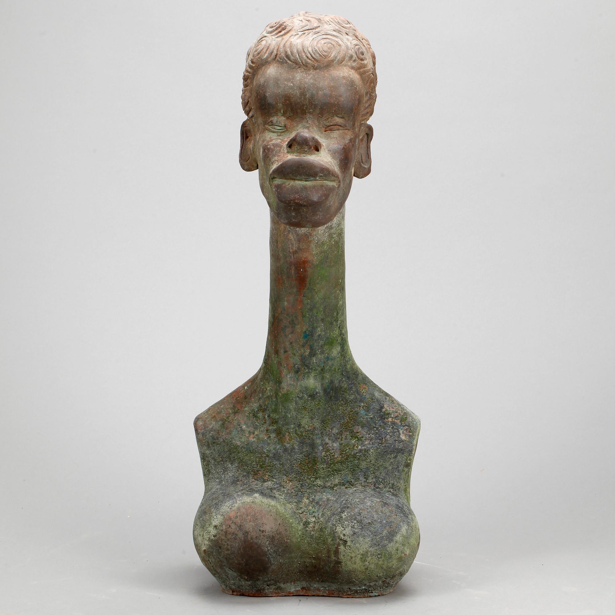 SKULPTUR, terrakotta, africana-typ, modern tillverkning.