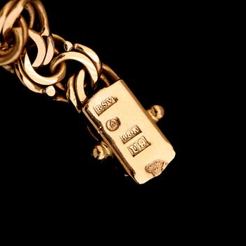 COLLIER, 18K guld, svenska stämplar, 1970. Total vikt ca 60 g.