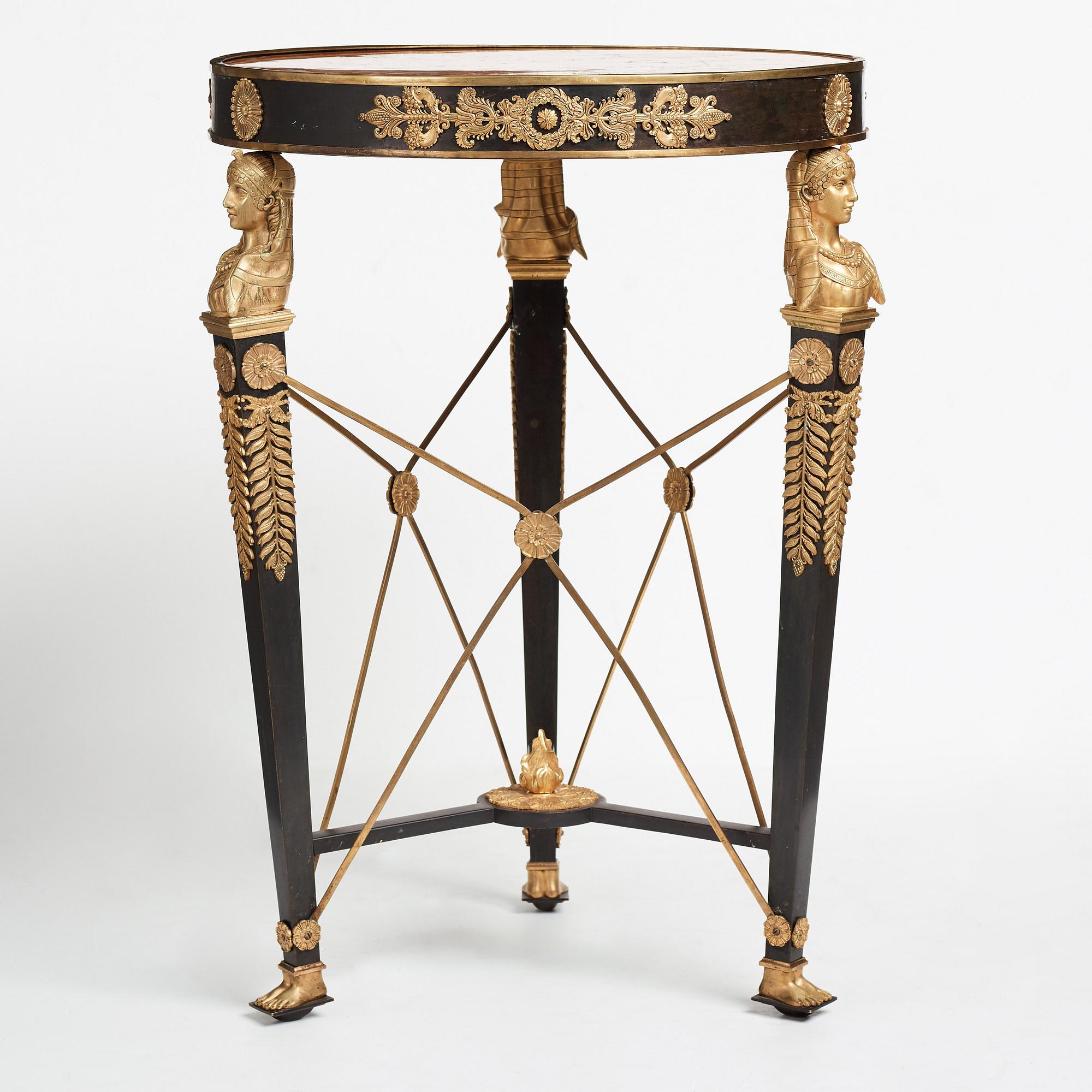 An Empire-style table, second part of the 19th century.