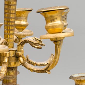An early 19th Century Russian ormolu candelabra.