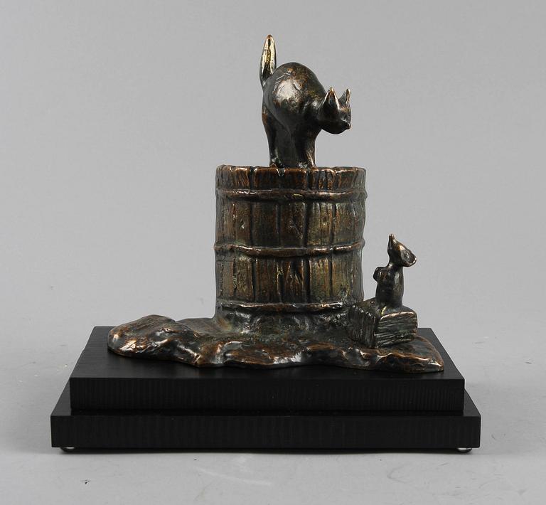 WIDELL, CARL BERTIL, SKULPTUR, brons. Sign o numr 3/10.