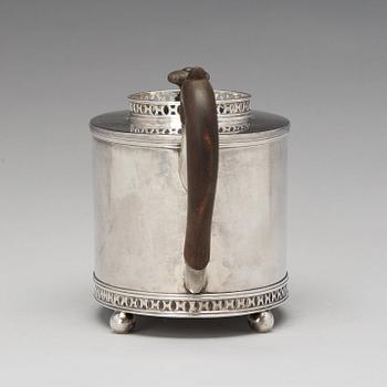 Gustaf Georg Rehnberg, tekanna, större, silver, Norrköping 1807. Sengustaviansk.