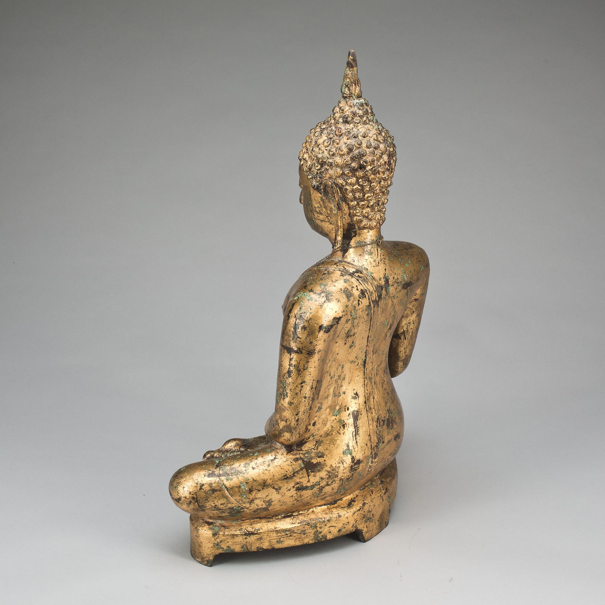 BODDHISATVA, Thailand, metall och keramik, 1900-talets andra hälft.