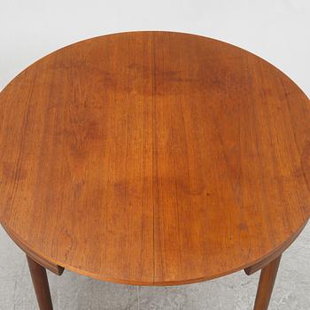 Hans Olsen, a dining table and four chairs, Frem Røjle, Denmark, 1950's.