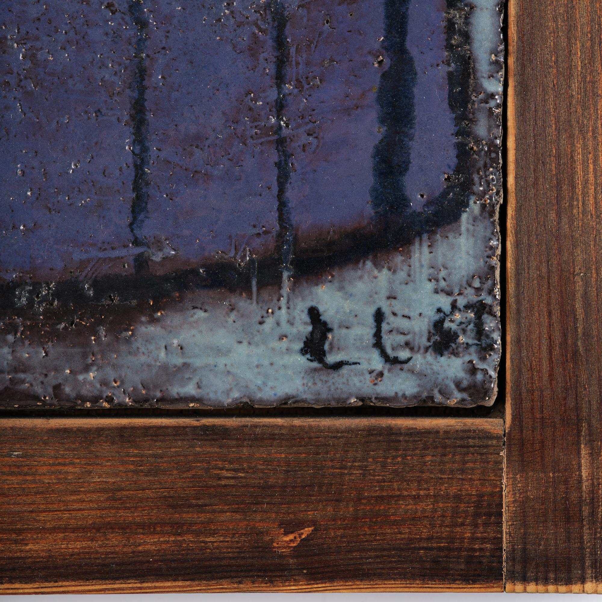 Lisa Larson, triptyk, glaserad keramik, sannolikt utförd 1950-54 under studietiden på Slöjdföreningens skola, Göteborg.