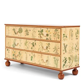 Josef Frank, a 'Flora' chest of drawers, Svenskt Tenn Sweden 1950s.